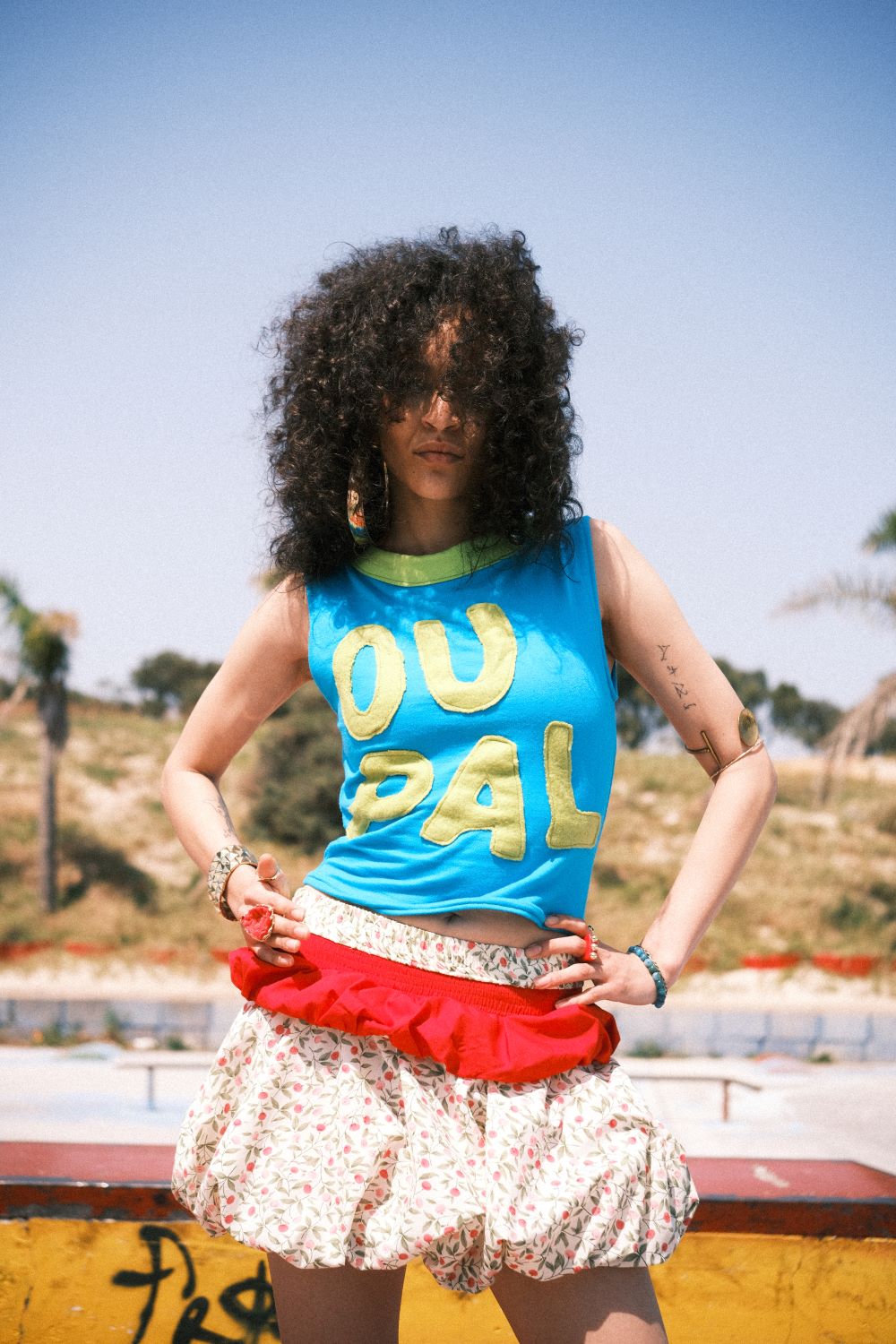 'Girlie' layered skirt